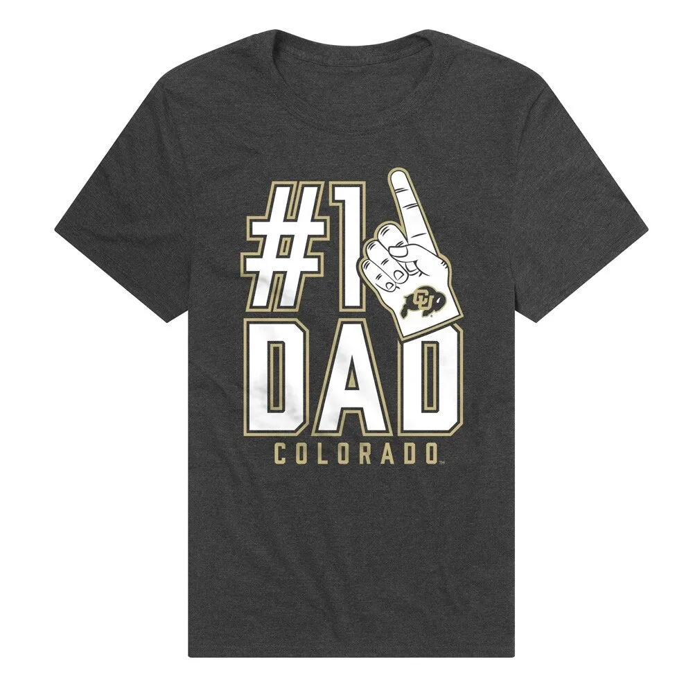University of Colorado Buffaloes 1 Dad Unisex Adult Premium T Shirt,Charcoal sold by Zulily