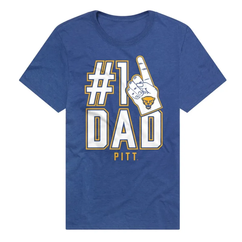 University Of Pittsburgh Panthers 1 Dad Unisex Adult Heathered Premium T Shirt, Royal sold by Zulily
