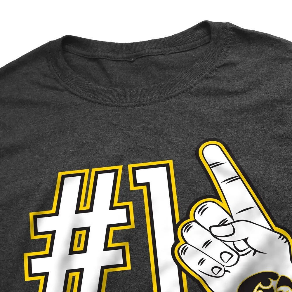University of Iowa Hawkeyes 1 Dad Unisex Adult Premium T Shirt,Charcoal sold by Zulily product image thumbnail 2