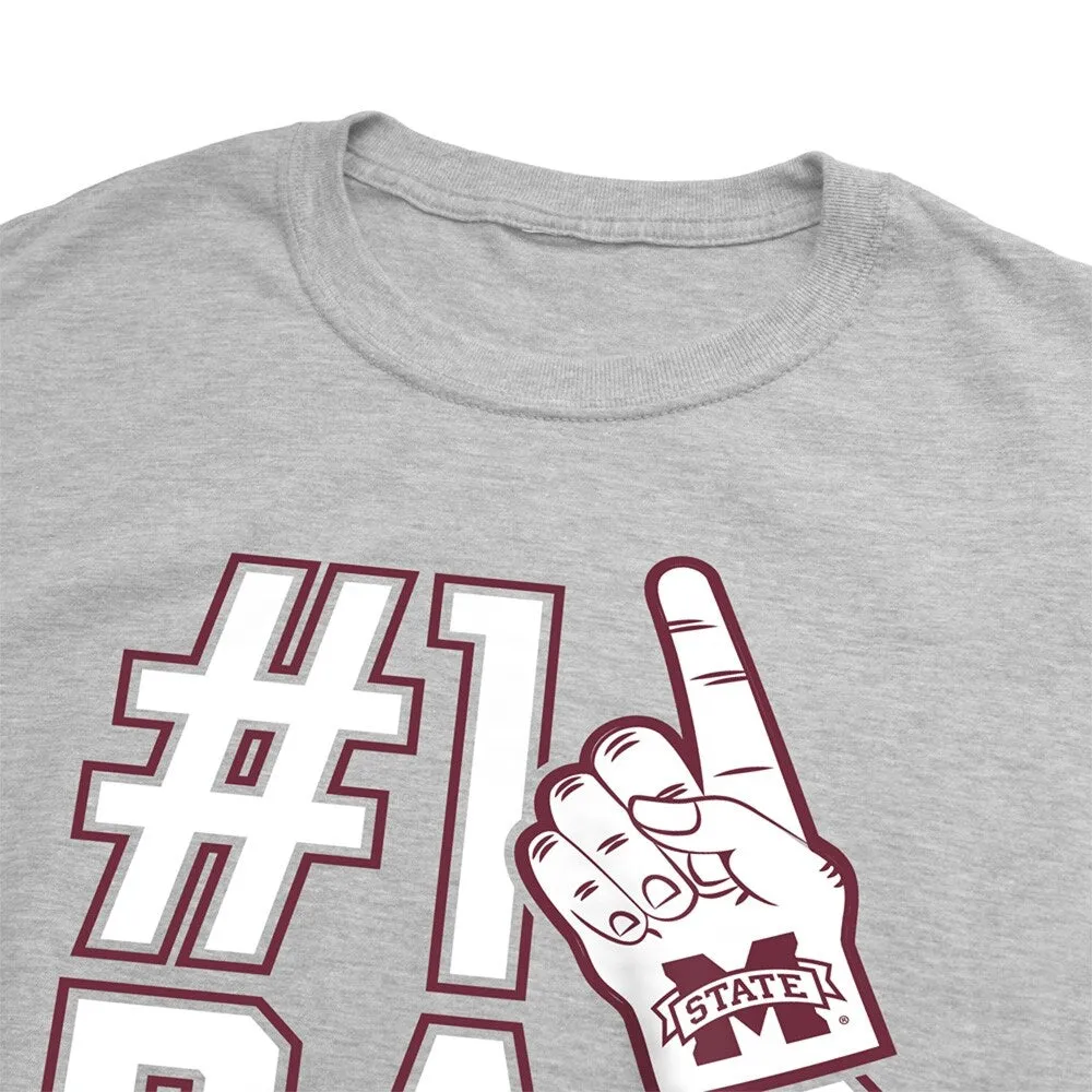 Mississippi State University Bulldogs 1 Dad Unisex Adult Heathered Premium T Shirt, Athletic Heather sold by Zulily product image thumbnail 3