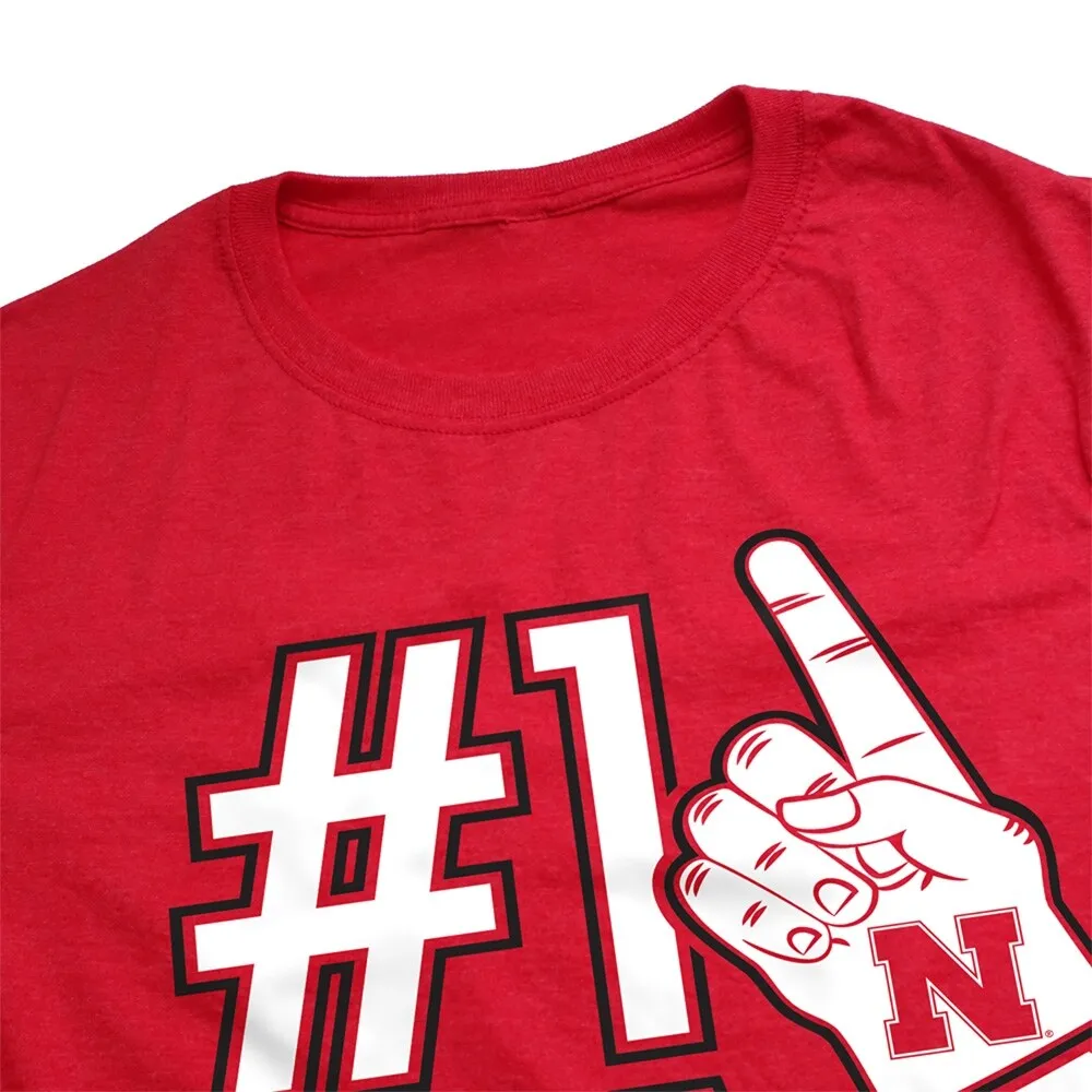 University Of Nebraska Huskers 1 Dad Unisex Adult Heathered Premium T Shirt, Red sold by Zulily product image thumbnail 2