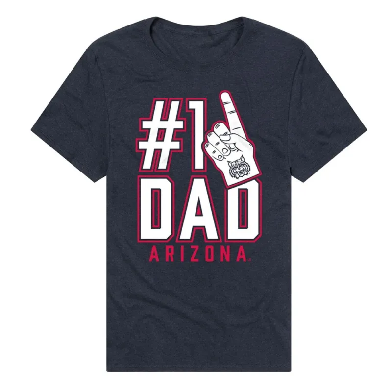 University Of Arizona Wildcats 1 Dad Unisex Adult Heathered Premium T Shirt, Navy sold by Zulily