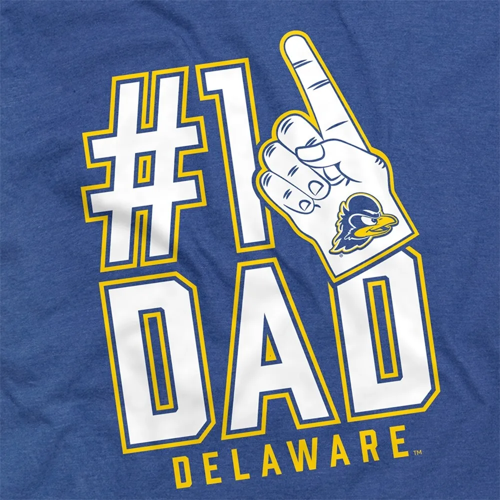 University Of Delaware Blue Hens 1 Dad Unisex Adult Heathered Premium T Shirt, Royal sold by Zulily product image thumbnail 4