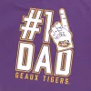 Louisiana State University Tigers 1 Dad Unisex Adult Premium T Shirt, Purple sold by Zulily