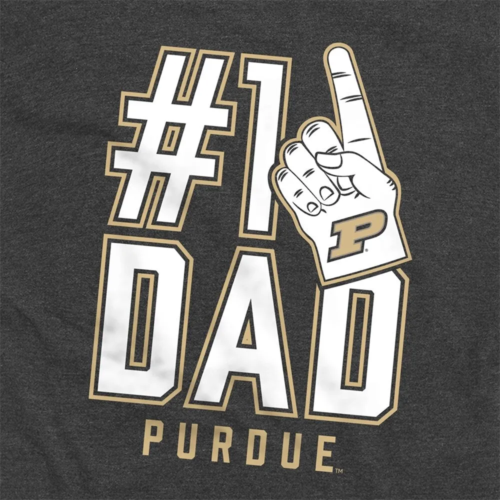 Purdue University Boilermakers 1 Dad Unisex Adult Heathered Premium T Shirt, Charcoal sold by Zulily product image thumbnail 4