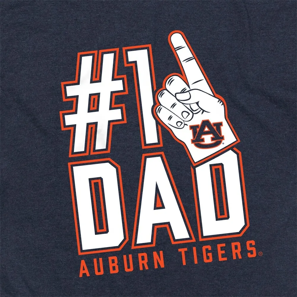 Auburn University Tigers 1 Dad Unisex Adult Heathered Premium T Shirt, Navy sold by Zulily product image thumbnail 3