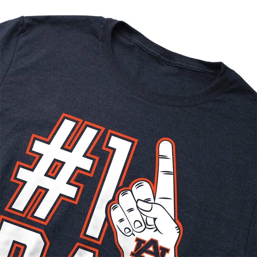 Auburn University Tigers 1 Dad Unisex Adult Heathered Premium T Shirt, Navy sold by Zulily product image thumbnail 2