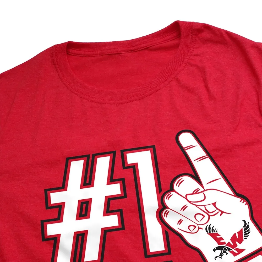 Eastern Washington University Eagles 1 Dad Unisex Adult Heathered Premium T Shirt, Red sold by Zulily product image thumbnail 5