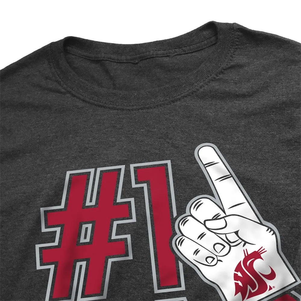 Washington State University Cougars 1 Dad Unisex Adult Heathered Premium T Shirt, Charcoal sold by Zulily product image thumbnail 2
