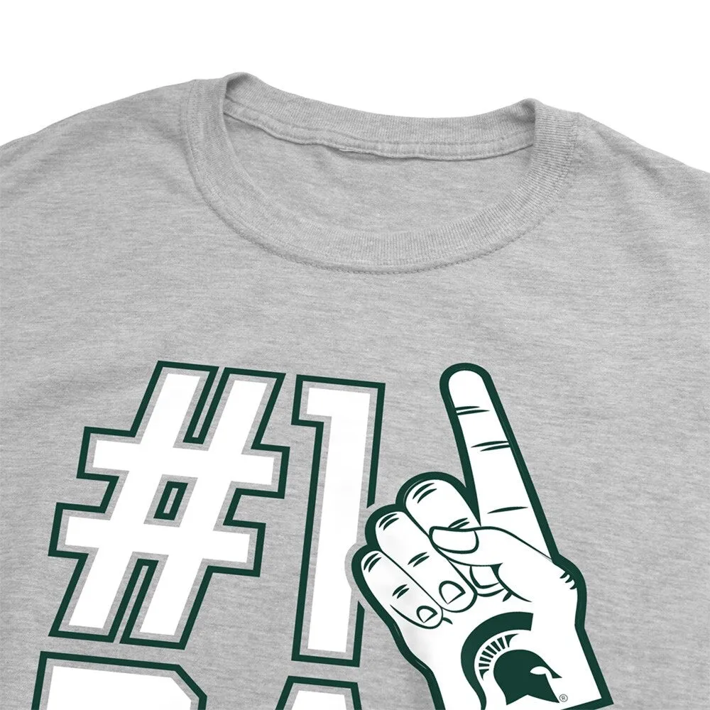 Michigan State University Spartans 1 Dad Unisex Adult Heathered Premium T Shirt, Athletic Heather sold by Zulily product image thumbnail 4