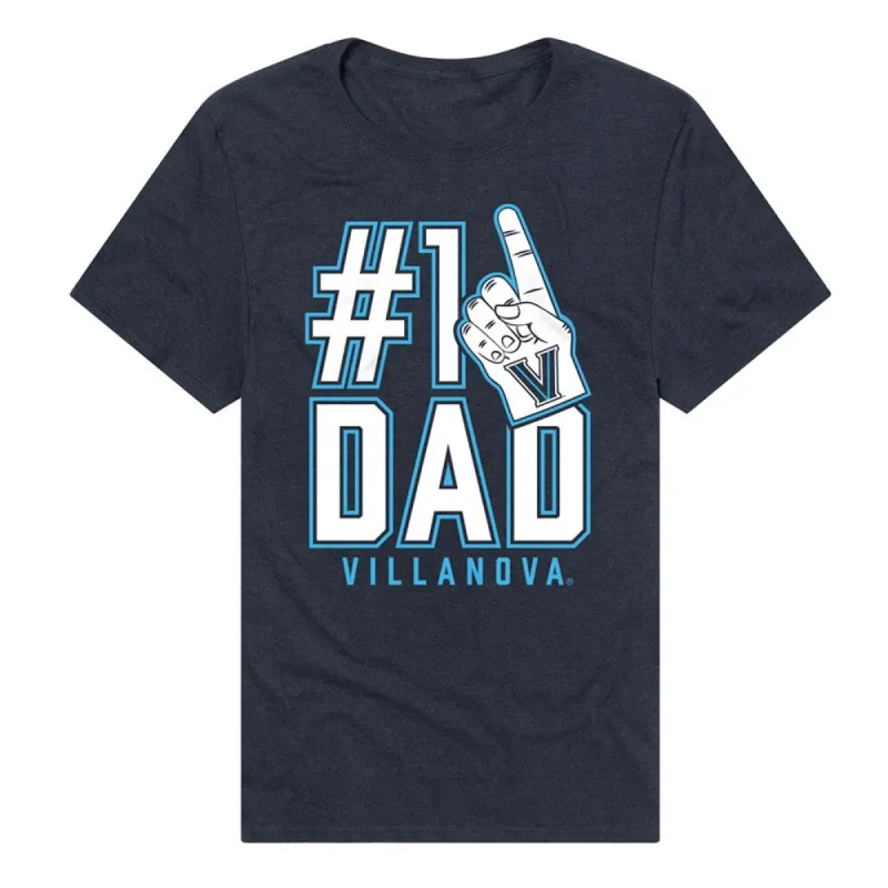 Villanova University Wildcats 1 Dad Unisex Adult Heathered Premium T Shirt, Navy sold by Zulily
