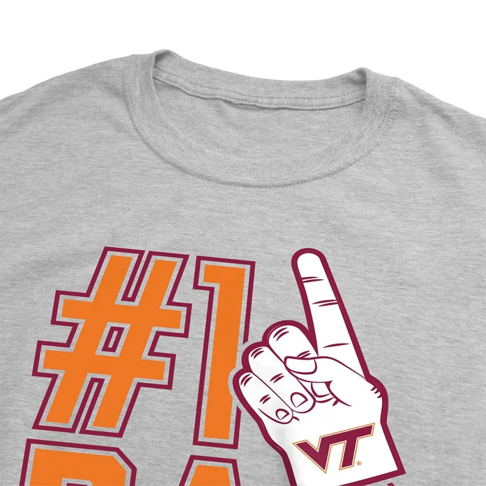 Virginia Tech Hokies 1 Dad Unisex Adult Heathered Premium T Shirt, Athletic Heather sold by Zulily product image thumbnail 2