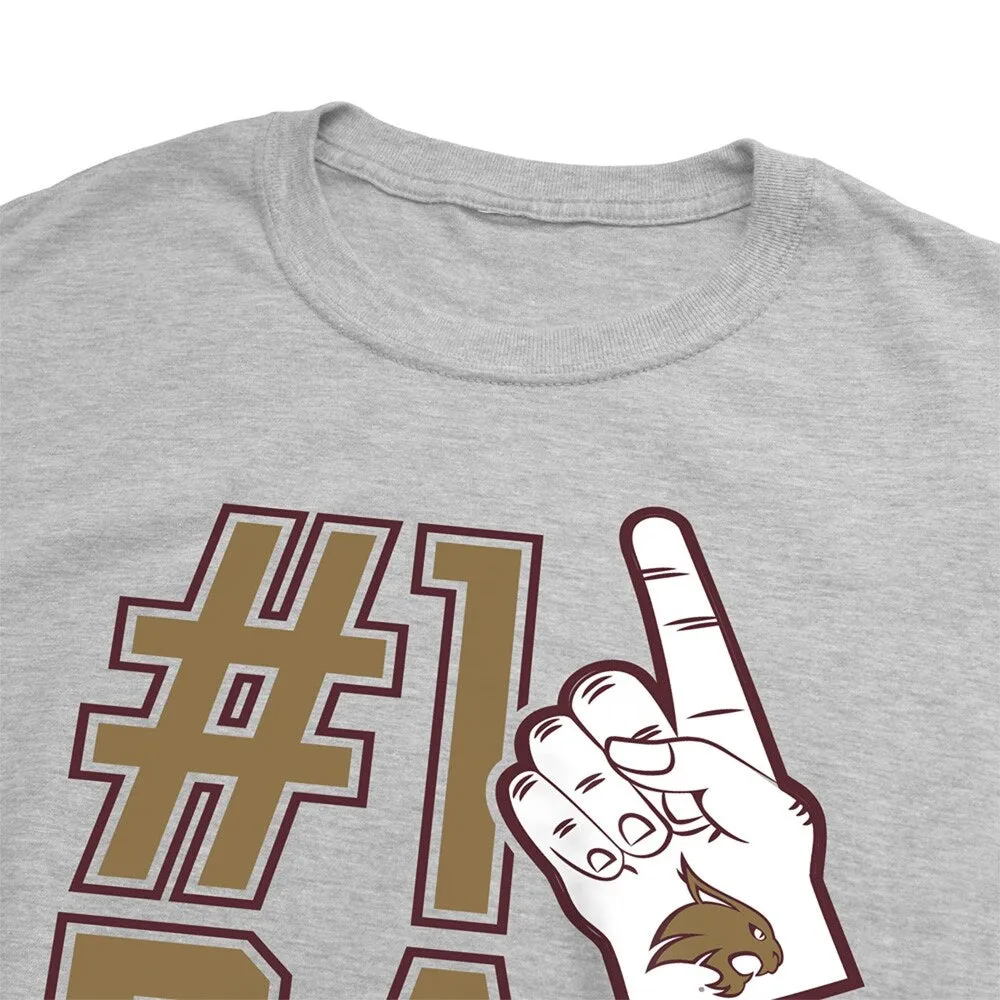 Texas State University Bobcats 1 Dad Unisex Adult Heathered Premium T Shirt, Athletic Heather sold by Zulily product image thumbnail 3