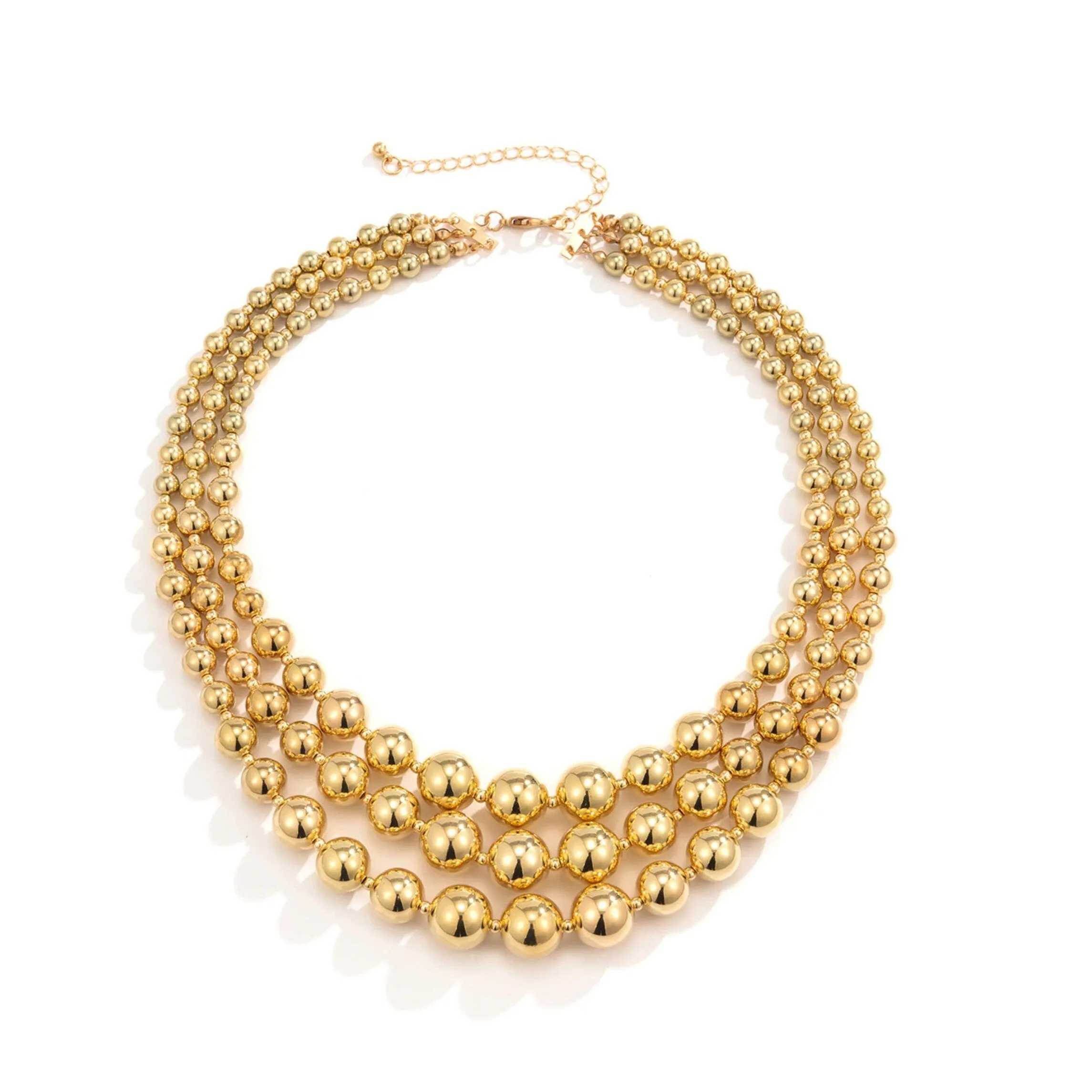 Gold Ball, Gold, Graduated, Layered, Necklace sold by Zulily product image thumbnail 2