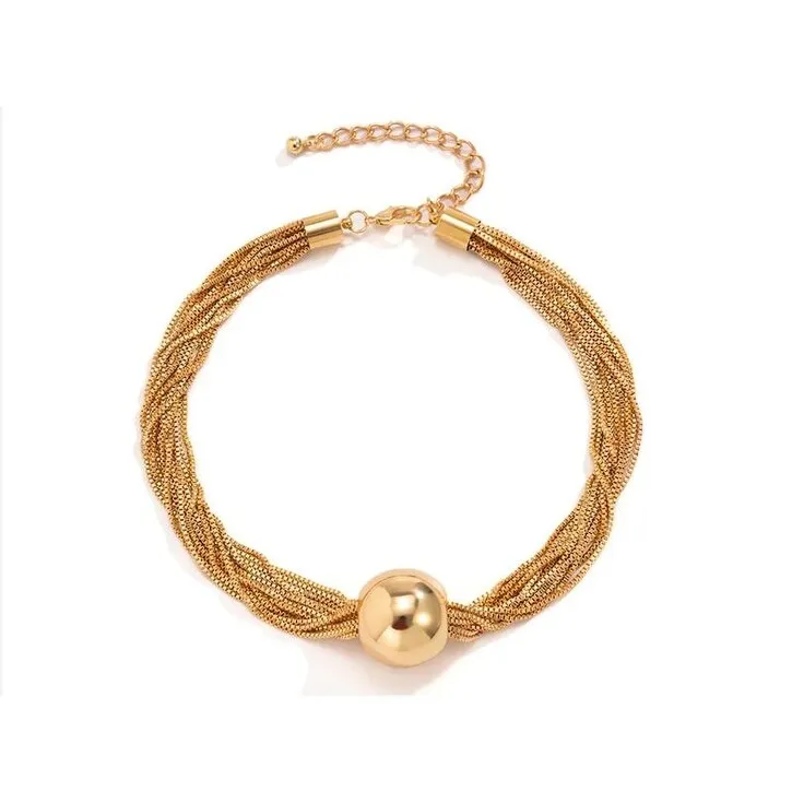Goldtone Multichain And Bal Necklace - Gold sold by Zulily product image thumbnail 2