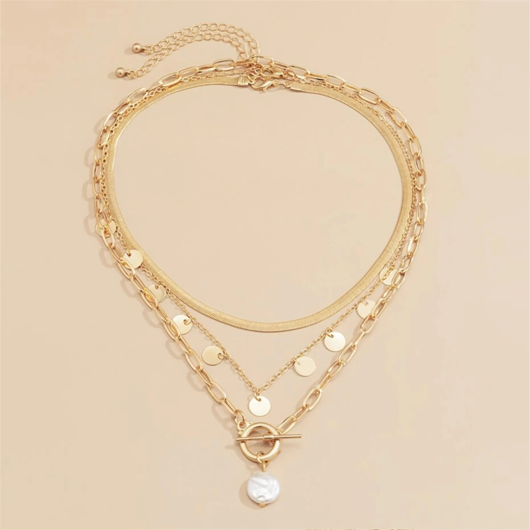 Imitation Pearl Goldtone Layered Necklace - Gold sold by Zulily product image thumbnail 2