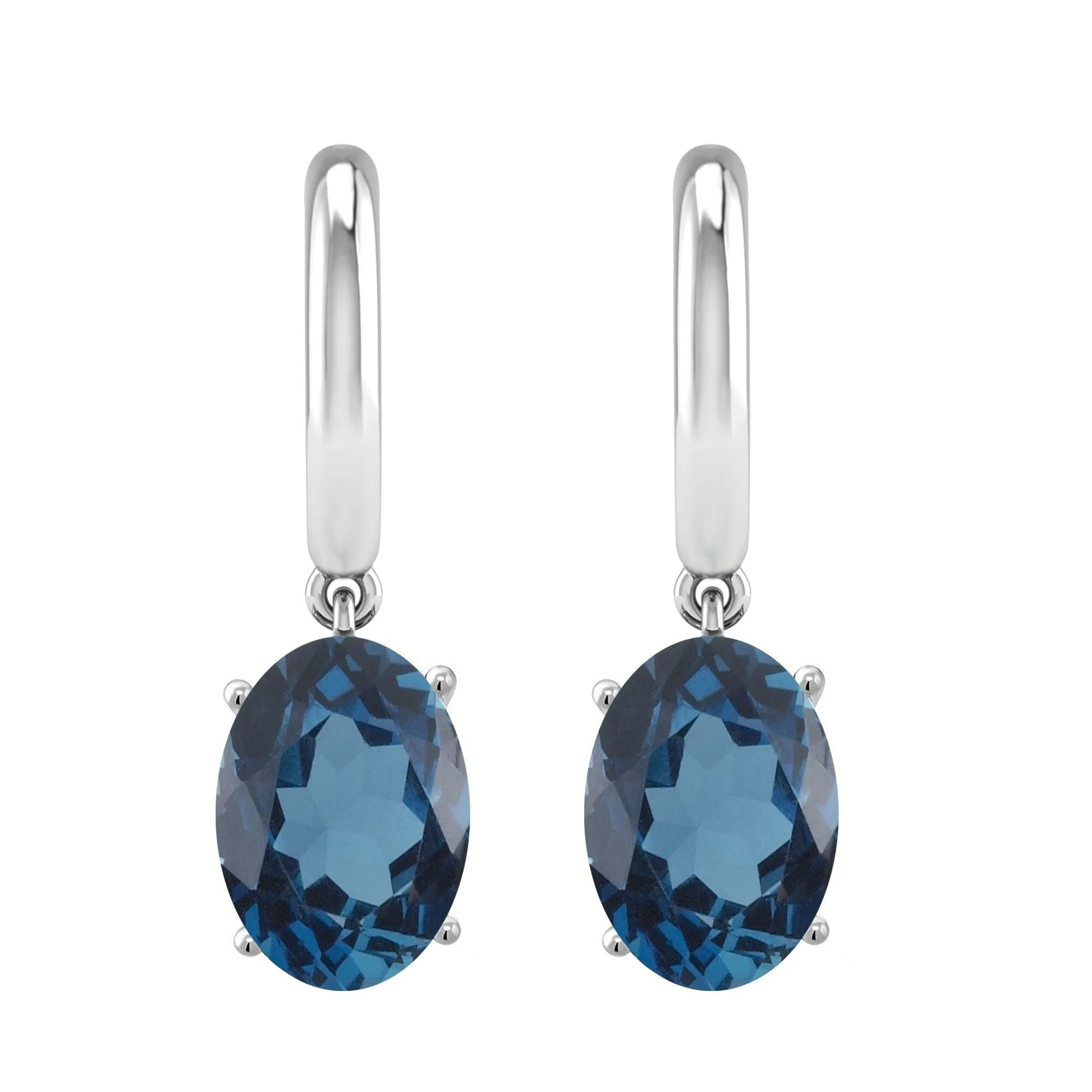 Sterling Silver with Natural London Blue Topaz Dangle Earrings sold by Zulily