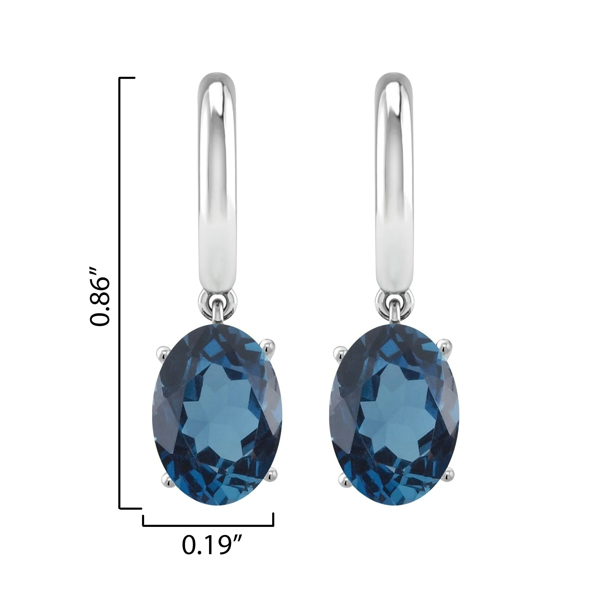 Sterling Silver with Natural London Blue Topaz Dangle Earrings sold by Zulily product image thumbnail 3