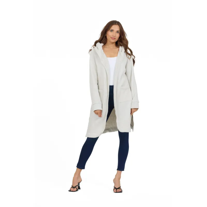 GO Couture Cardigan Long Hem Hoodie Square Pocket sold by Zulily