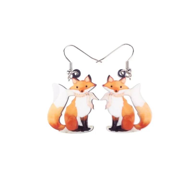 Orange Fox Drop Earrings sold by Zulily
