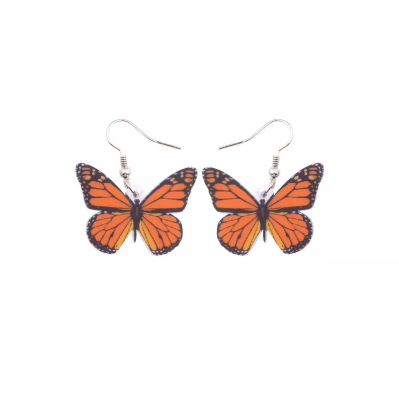 Monarch Butterfly Drop Earrings sold by Zulily
