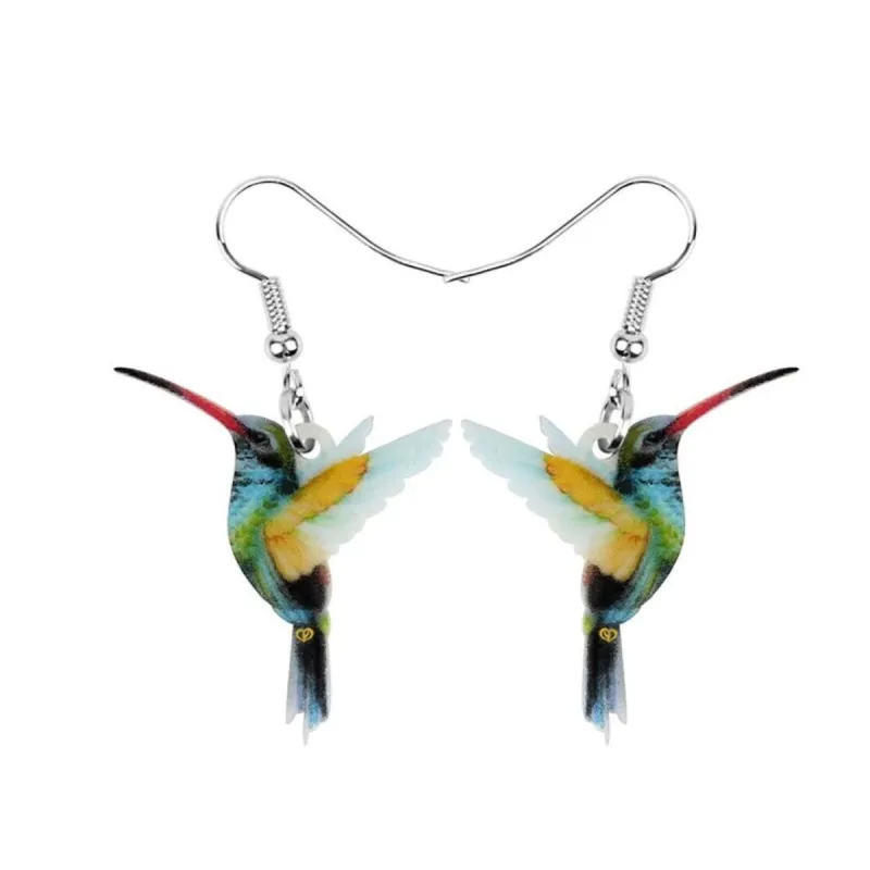 Multi Colored Hummingbird Drop Earrings sold by Zulily
