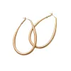 Goldtone Oval Hoop Earrings sold by Zulily