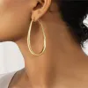 Goldtone Oval Hoop Earrings sold by Zulily
