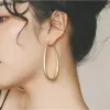 Goldtone Oval Hoop Earrings sold by Zulily