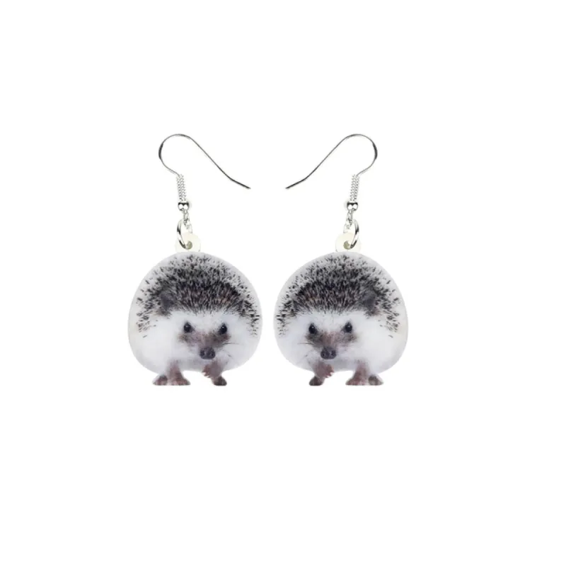 Grey Hedgehog Drop Earrings sold by Zulily