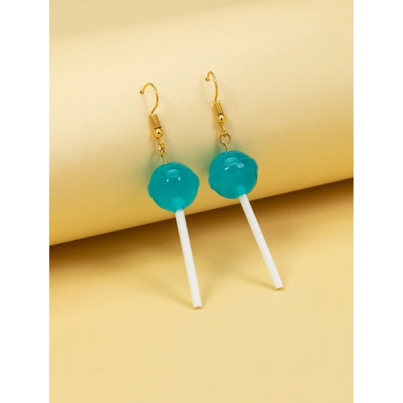 Teal Lollipop Drop Earrings sold by Zulily