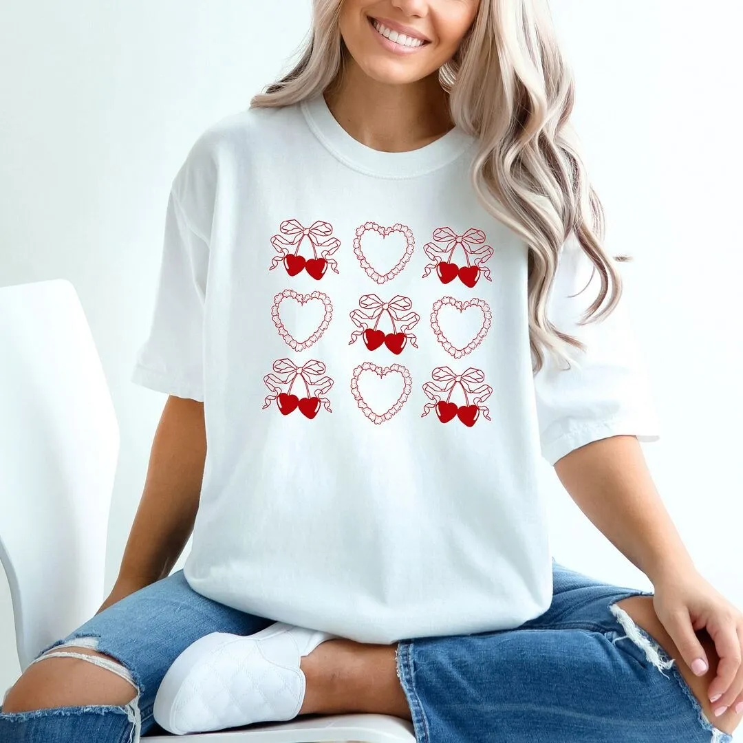 Ruffle Heart Coquette Chart Garment Dyed Tee sold by Zulily product image thumbnail 2