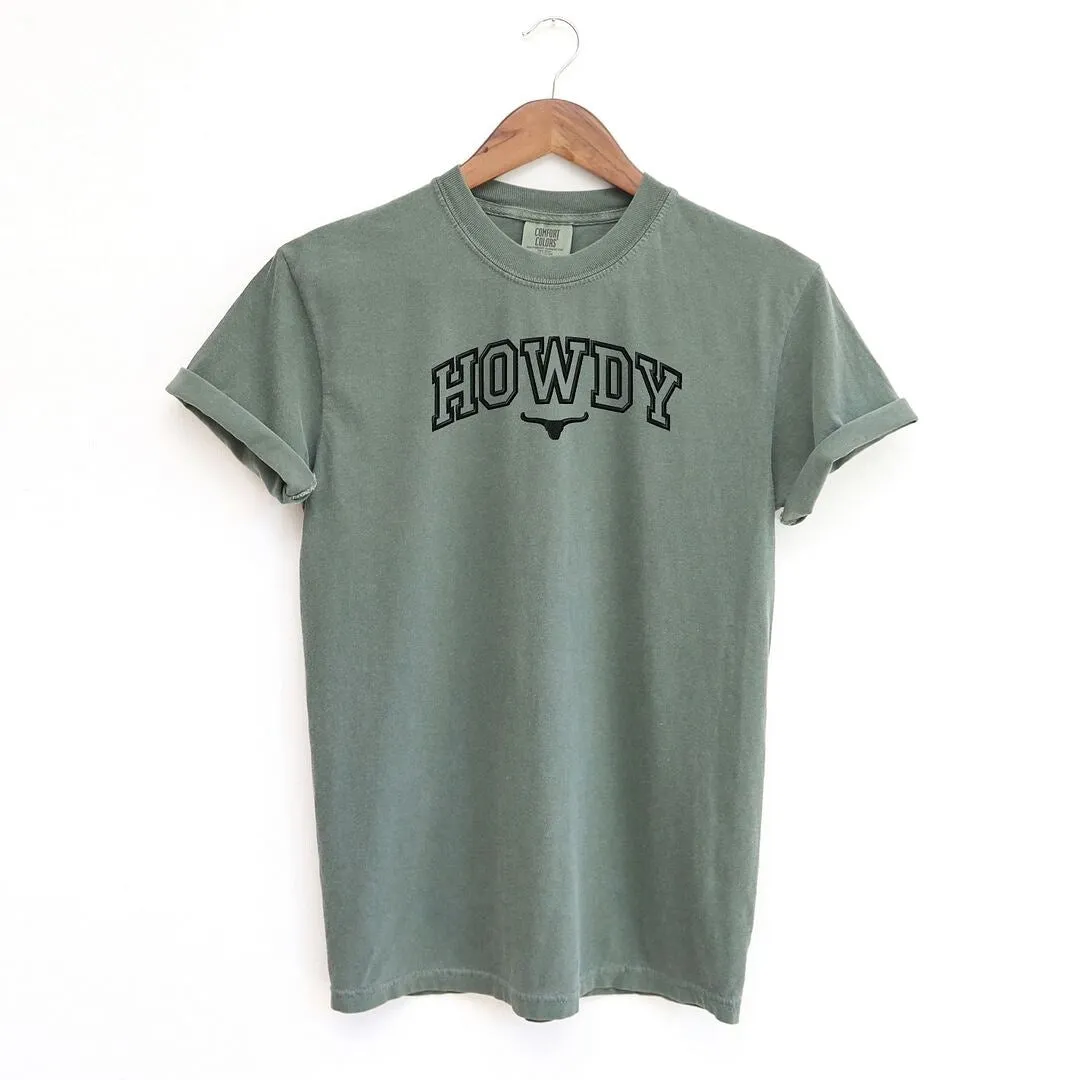 Embroidered Howdy Bull Varsity Garment Dyed Tee sold by Zulily product image thumbnail 2