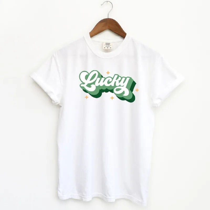 Retro Lucky Garment Dyed Tee sold by Zulily
