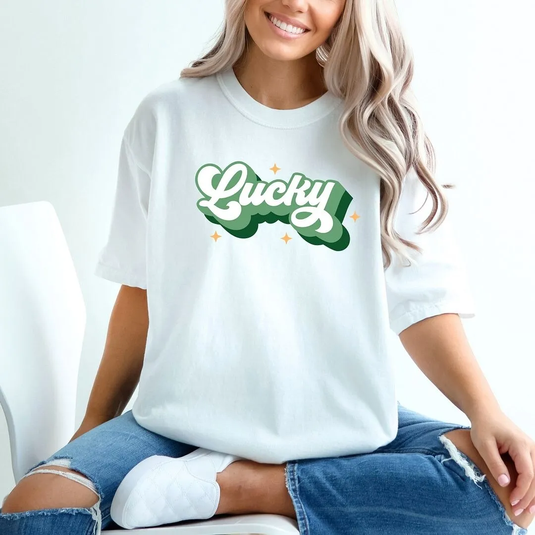 Retro Lucky Garment Dyed Tee sold by Zulily product image thumbnail 2