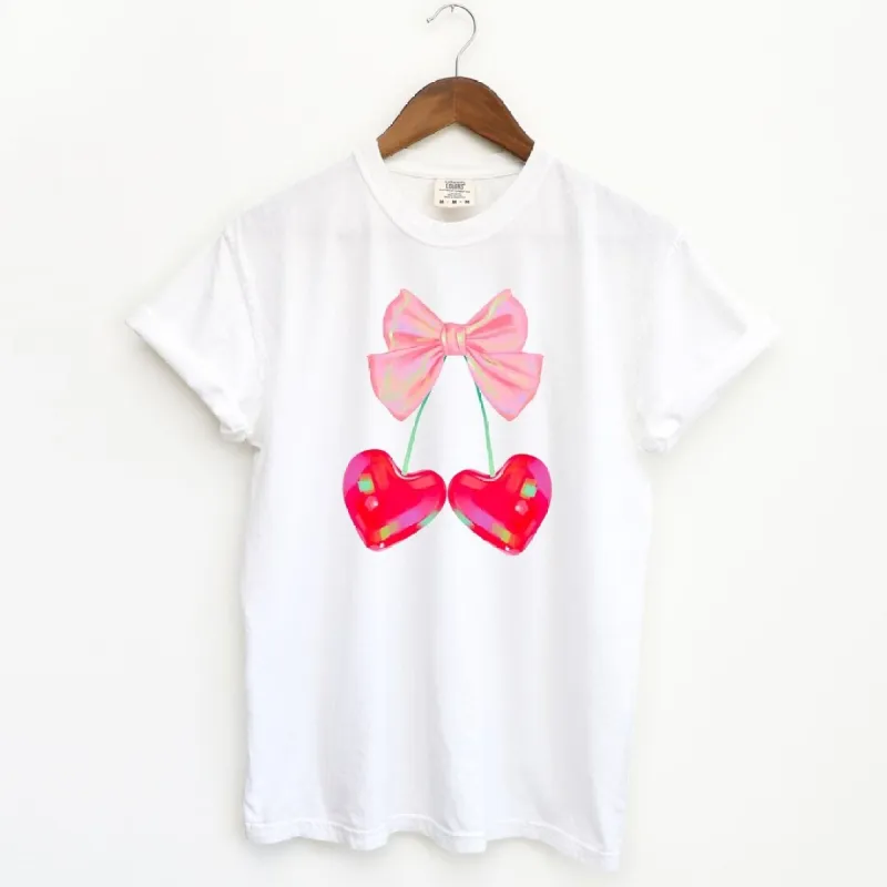 Heart Cherries Coquette Garment Dyed Tee sold by Zulily