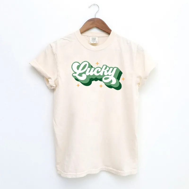 Retro Lucky Garment Dyed Tee sold by Zulily
