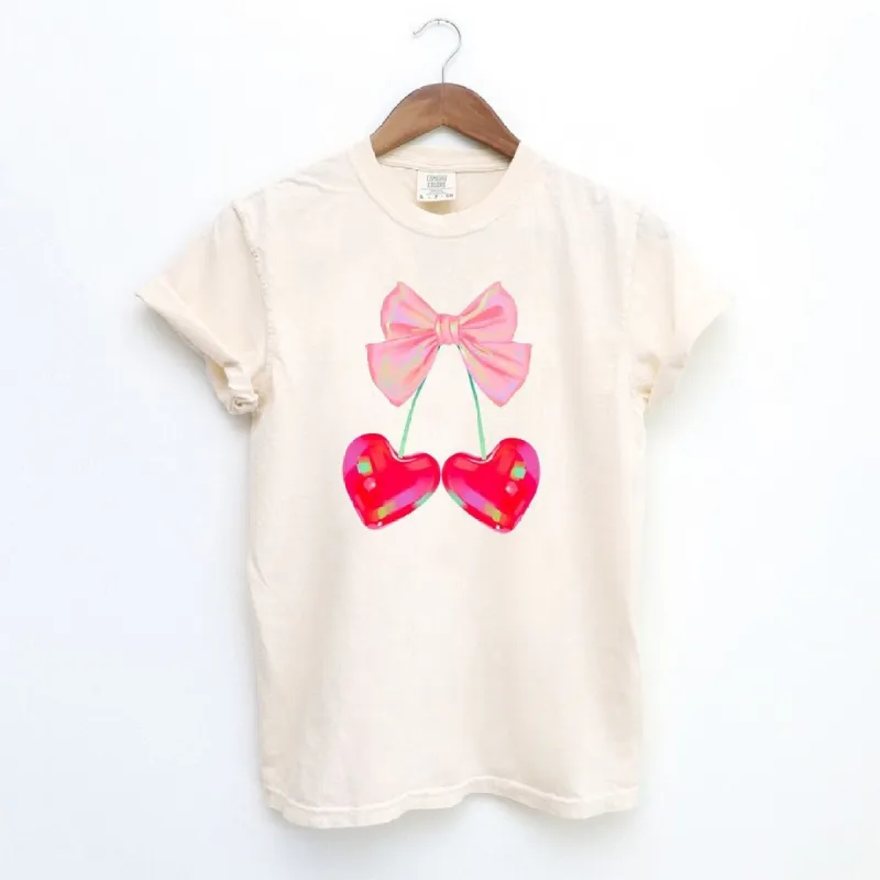Heart Cherries Coquette Garment Dyed Tee sold by Zulily