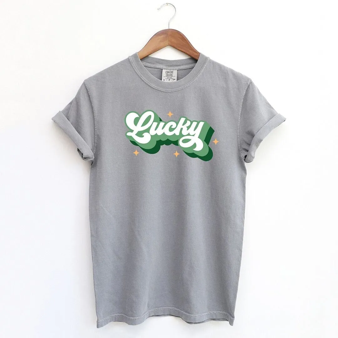 Retro Lucky Garment Dyed Tee sold by Zulily