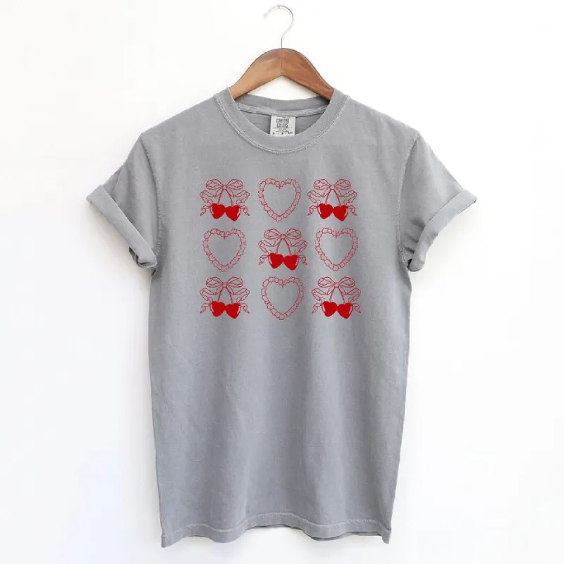 Ruffle Heart Coquette Chart Garment Dyed Tee sold by Zulily