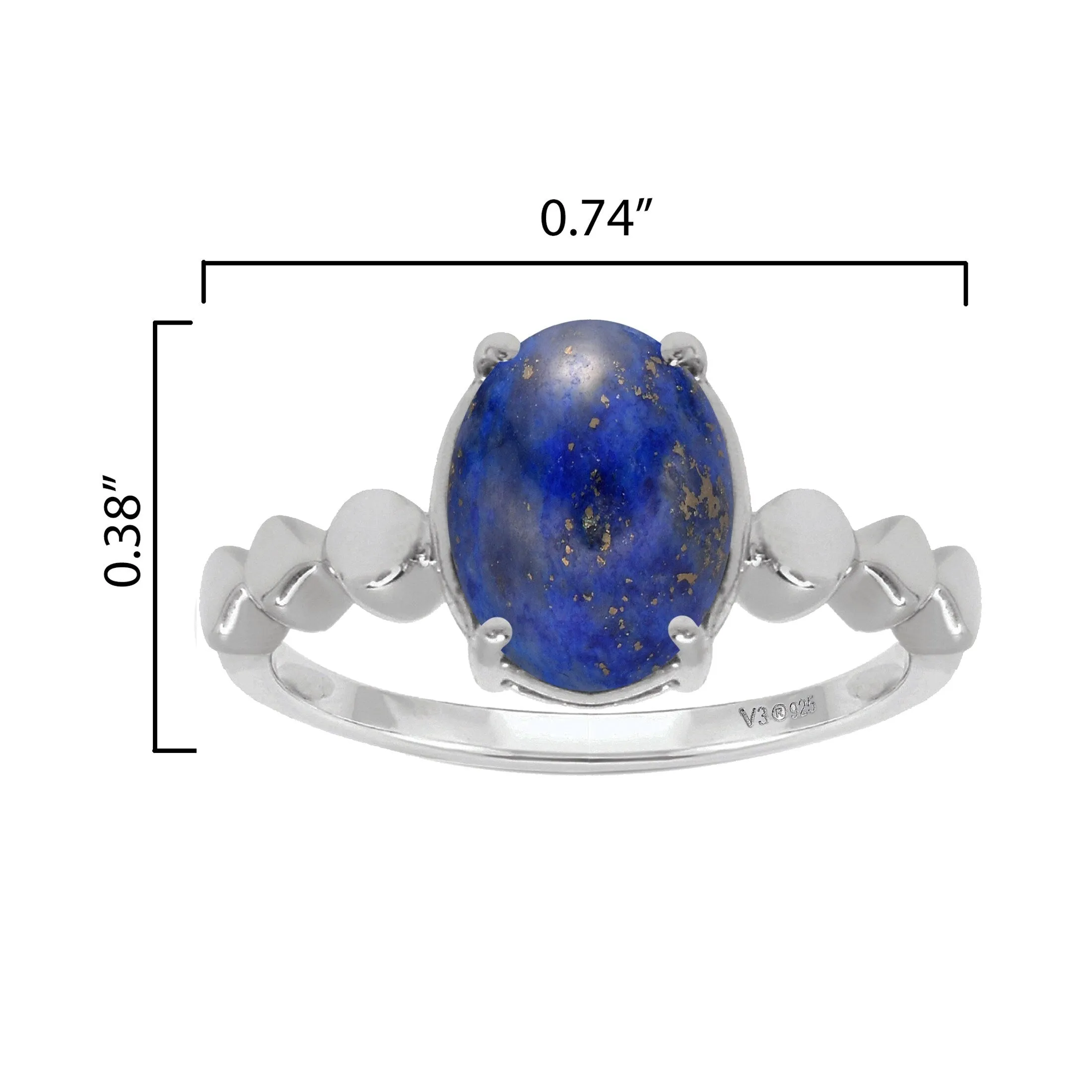 V3 Jewelry Sterling Silver with Lapis Solitaire Ring for Women sold by Zulily product image thumbnail 3