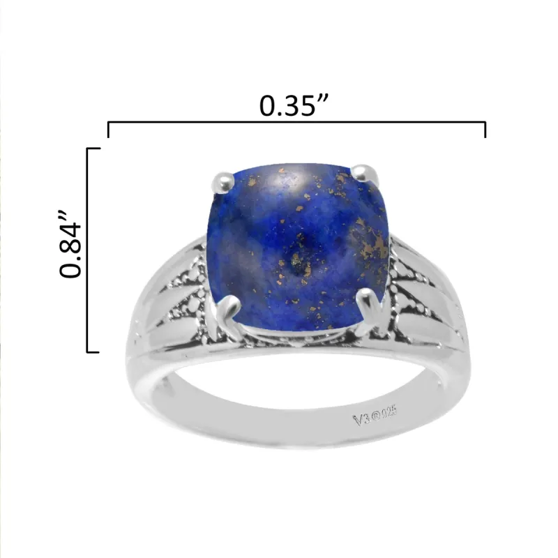 V3 Jewelry Sterling Silver with Lapis Solitaire Ring sold by Zulily