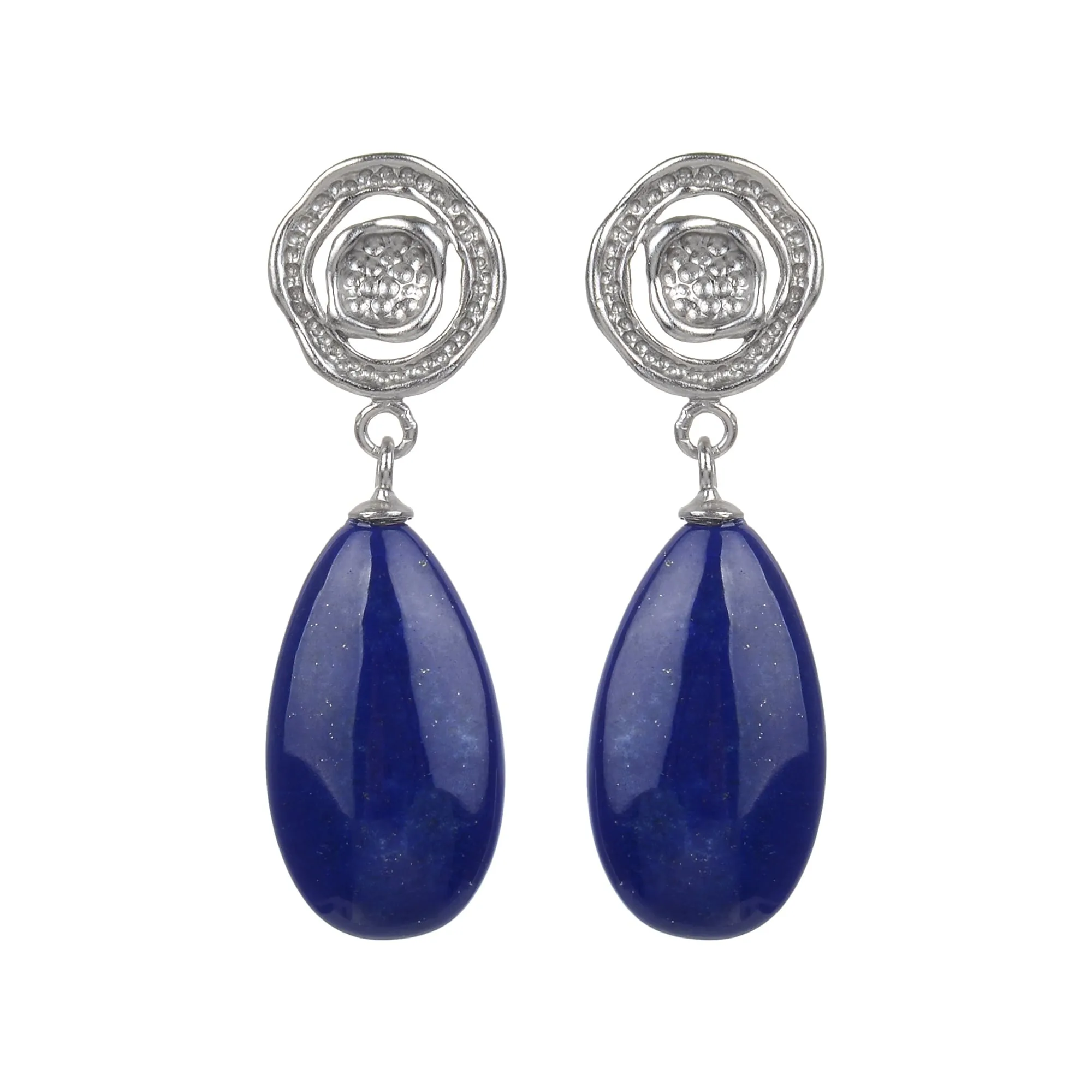 Sterling Silver with Lapis Dangle Earrings sold by Zulily product image thumbnail 5