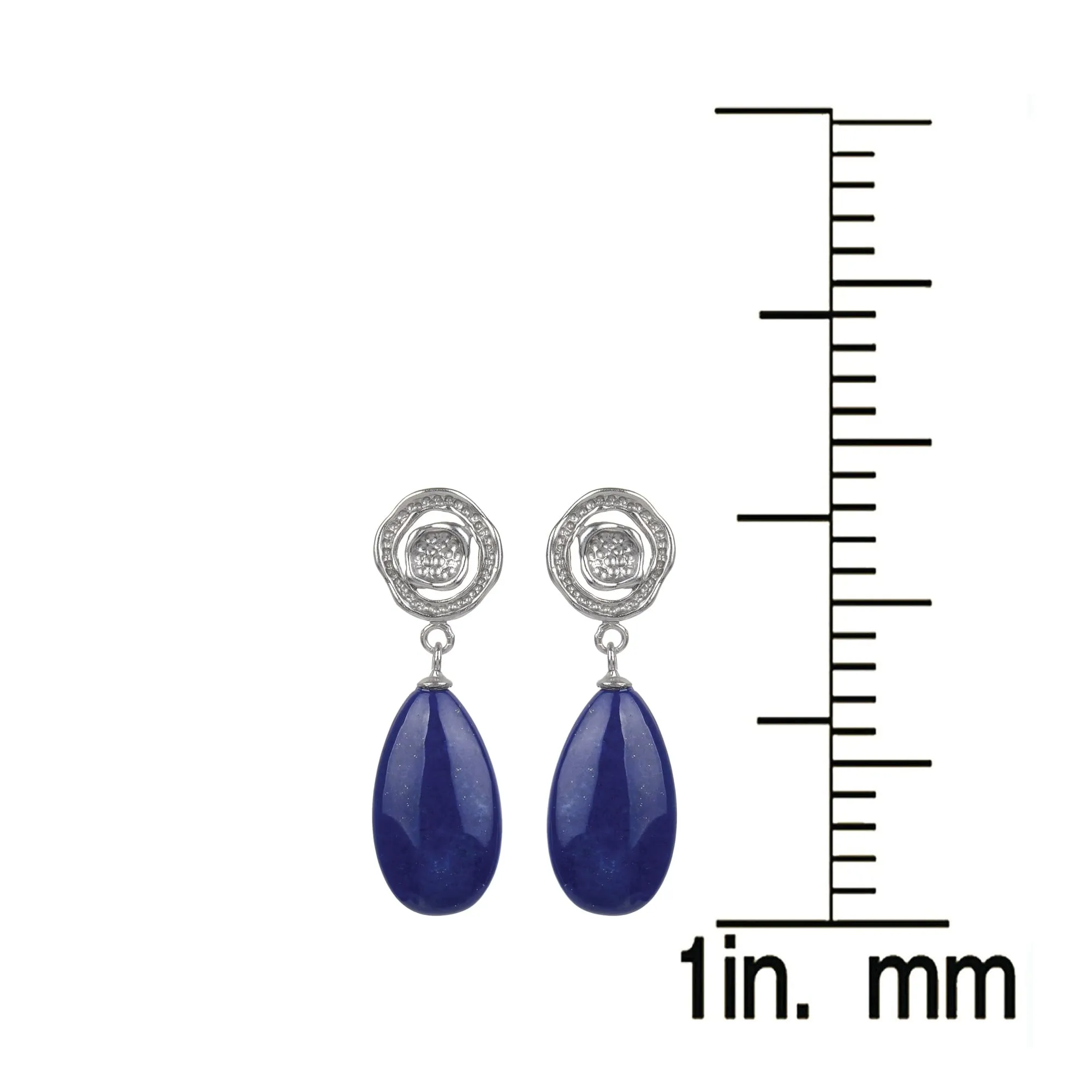 Sterling Silver with Lapis Dangle Earrings sold by Zulily product image thumbnail 4