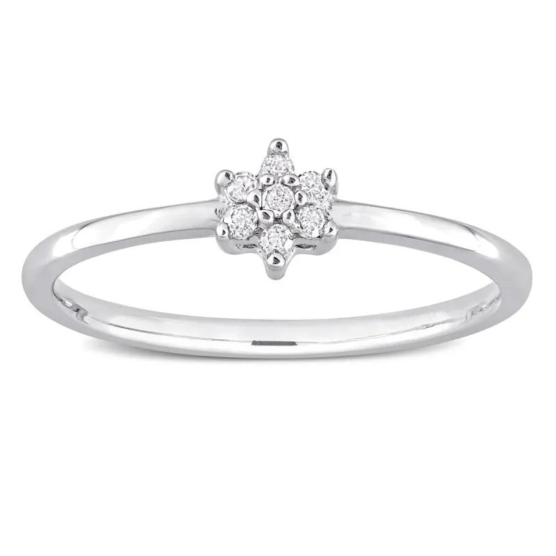Miadora Diamond Accent Stacking Semi-eternity Ring in Sterling Silver sold by Zulily