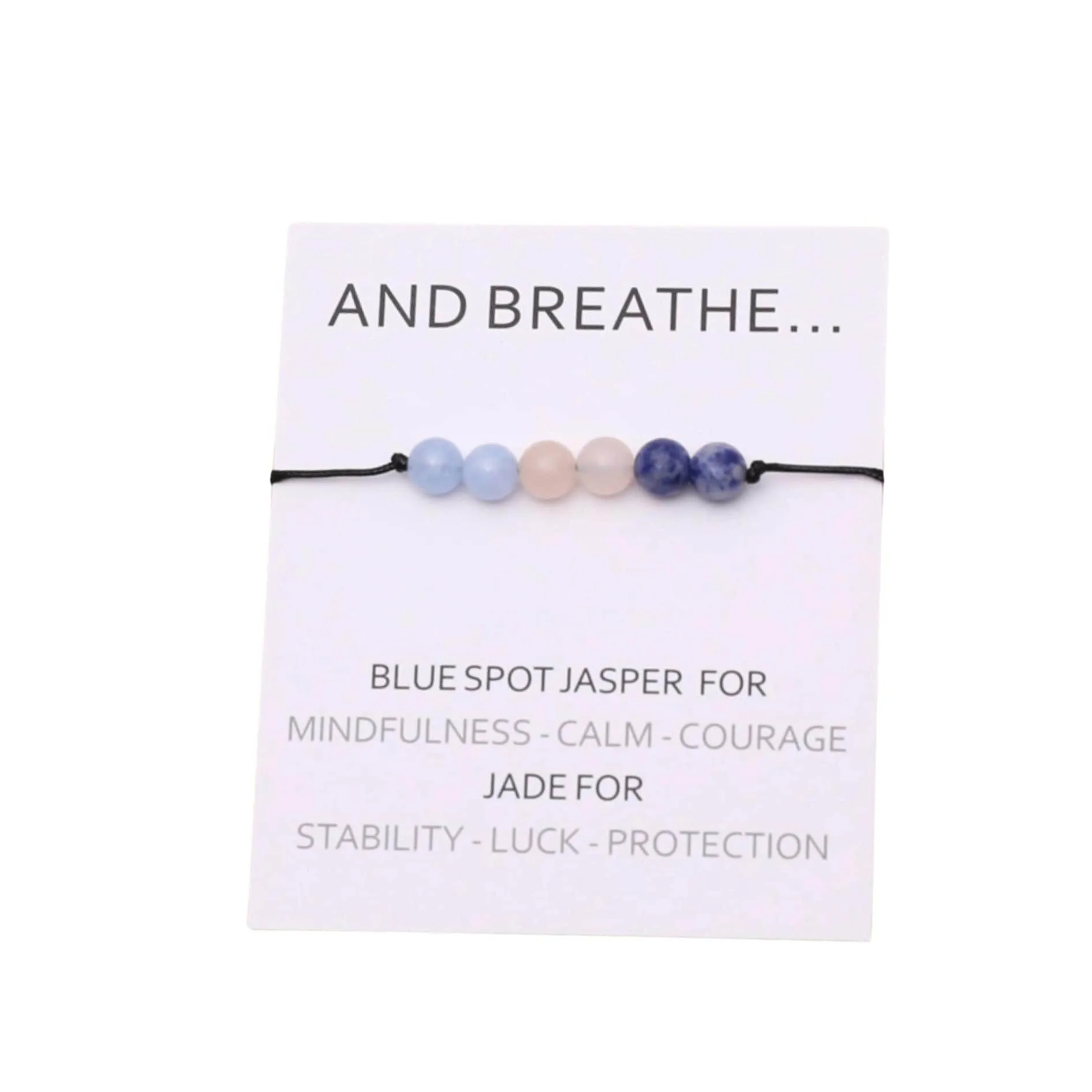 Natural Stone Adjustable Bracelet - Breath - Breathe sold by Zulily