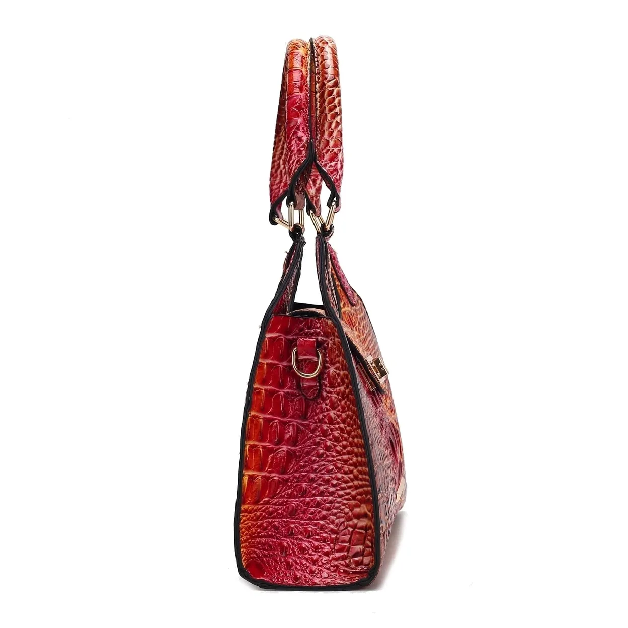 Mkfcollection Ava Gradient Croc Tote Bag Vegan Leather Designer Handbag sold by Zulily product image thumbnail 4