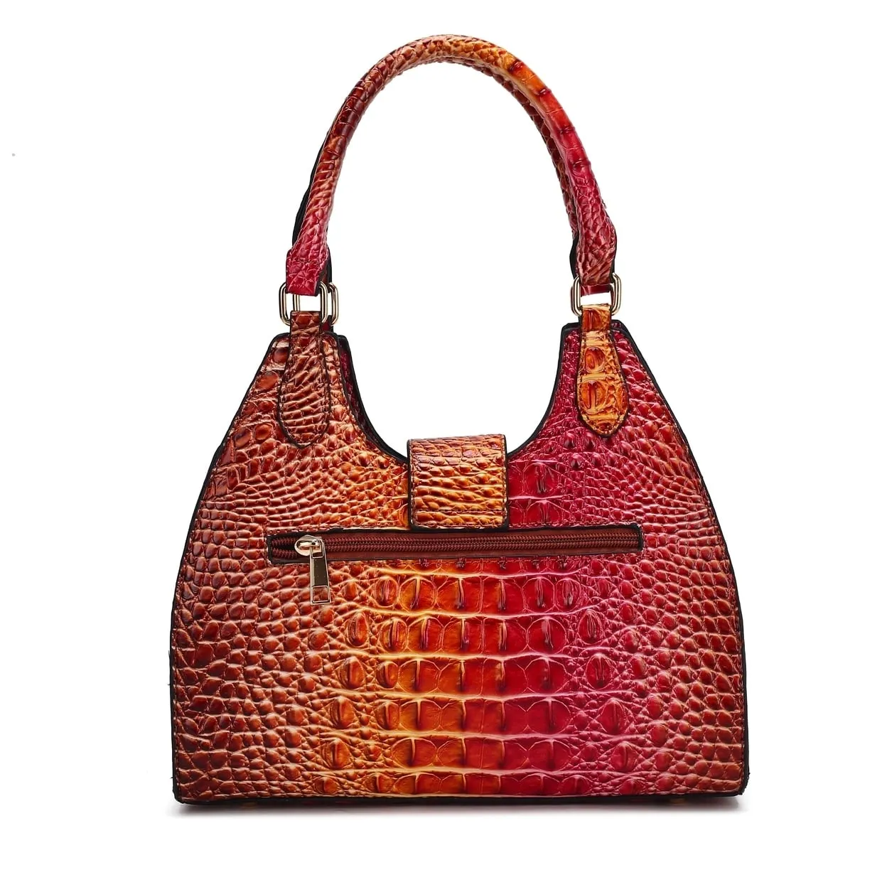 Mkfcollection Ava Gradient Croc Tote Bag Vegan Leather Designer Handbag sold by Zulily product image thumbnail 3