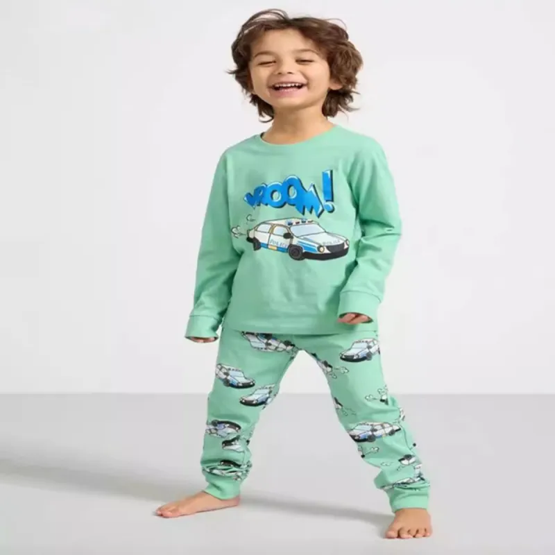 Light Green Car Round Neck Loungewear Suit sold by Zulily