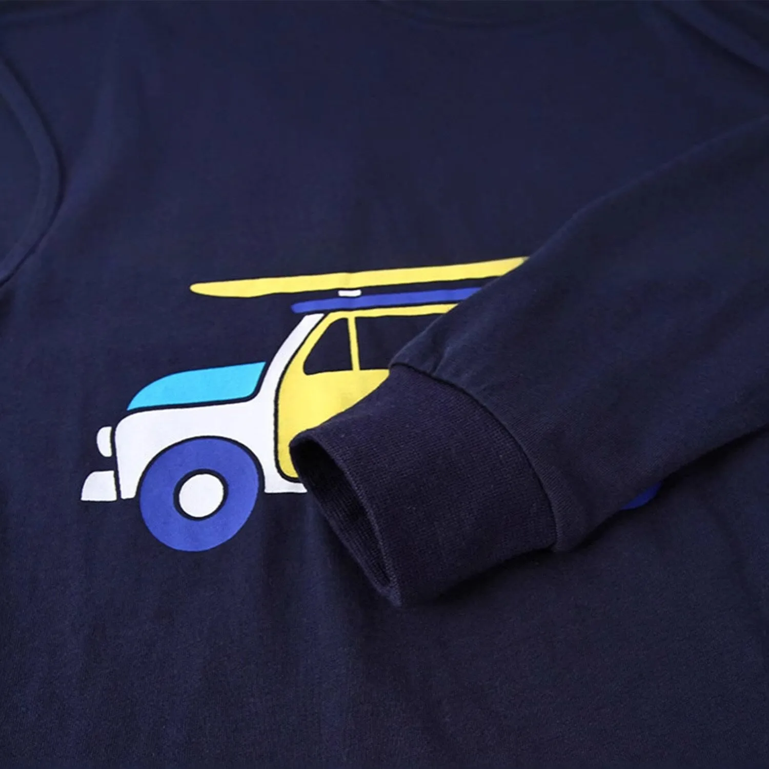 Navy Car & Stripe Round Neck Loungewear Suit sold by Zulily product image thumbnail 2